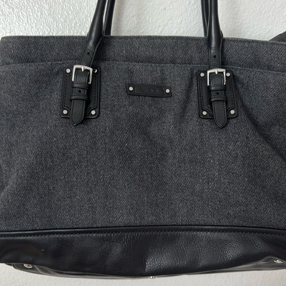 TUMI Womens Shoulder Bag Wool Blend Gray Purse - Picture 2 of 12